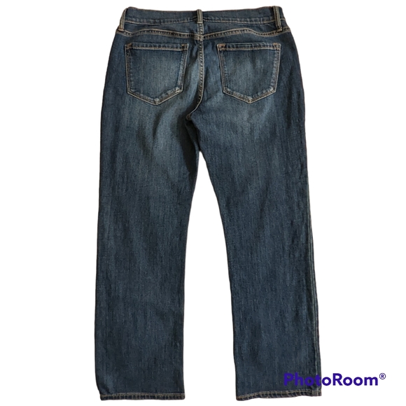 Old Navy Jeans Women's Sz 2 Blue Stretchy Button Fly Flair Ankle - Picture 7 of 13